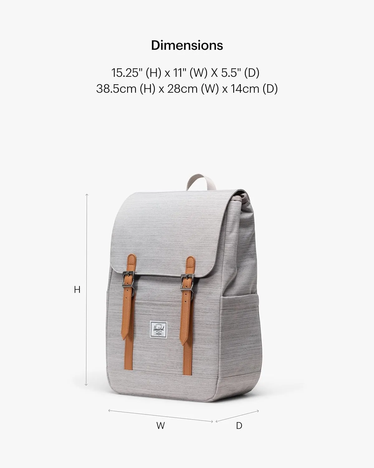 Herschel Supply Co. Retreat Backpack, Light Grey Crosshatch (Limited Edition), Small-17L