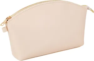 HIFA Leather Makeup Bag, Travel Makeup Bag -Perfect Size, Top Zipper Closure, Lined Inside- Makeup Case, Makeup Organizer Bag