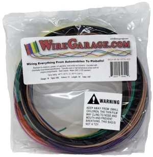 High Temp GXL Cross-Link XLPE Stranded Wire, 18 AWG, GA, Gauge, SAE J1128, Automotive, Motorcycle, Electrical, 10' Each of 12 Solid Colors (120' Total)