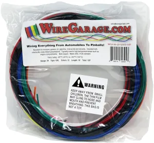 High Temp GXL Cross-Link XLPE Stranded Wire, 20 AWG, GA, Gauge, SAE J1128, Automotive, Motorcycle, Electrical, 10' Each of 12 Solid Colors (120' Total)