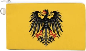 Historical Flag of Holy Roman Empire Cute Coin Purse Travel Small Makeup Bag Zippered Canvas Pencil Pouch 7.4 × 4.6 Inch