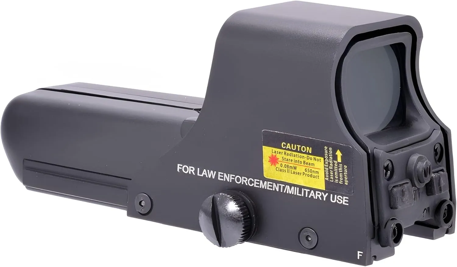 Holographic Sight 552 Red/Green Dot Sight, 5 Brightness Options, 1 MOA Dot, 20mm Rail Mount, Black, Metal/Plastic, Water-Resistant, Shockproof