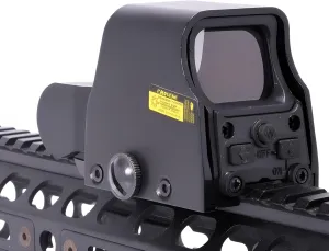 Holographic Sight 553 Red/Green Dot Sight, 5 Brightness Options, 1 MOA Dot, 20mm Rail Mount, Black, Metal and Plastic, Water-Resistant