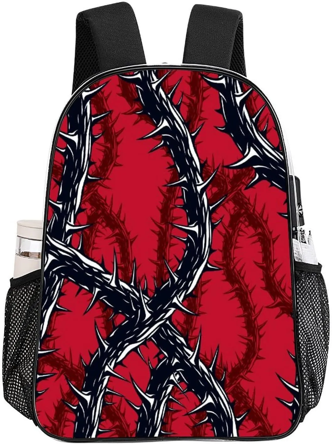 Horror Blackthorn Branches Thorns Clear Backpack PVC Water Resistant Hiking Business Travel Transparent Durable Daypack for Women Men 43x32x13cm