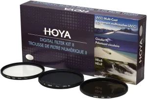 Hoya 58mm II (HMC UV/Circular Polarizer / ND8) 3 Digital Filter Set with Pouch