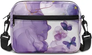 HUGS IDEA Canvas Crossbody Bag for Women Shoulder Bag with Zipper Pockets Cell Phone Bag