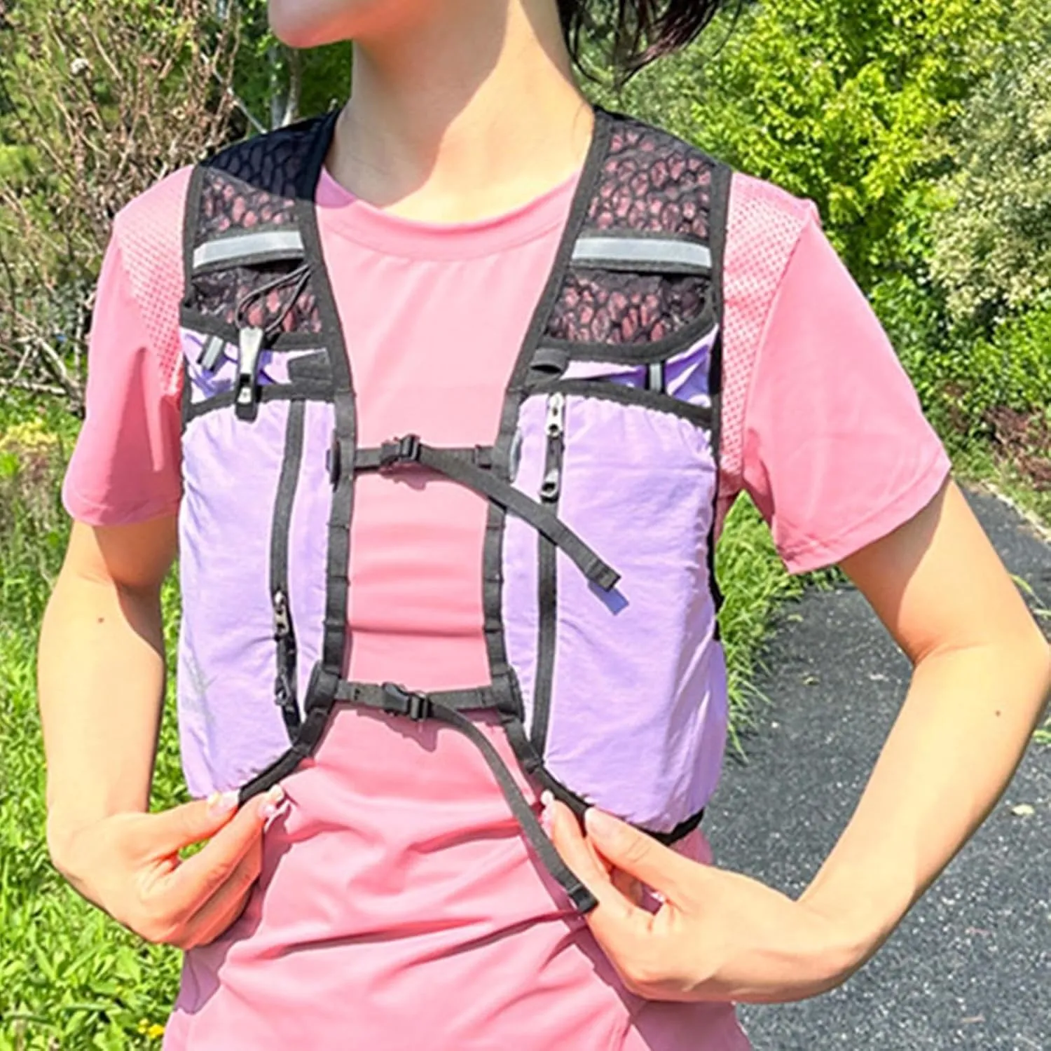 Hydration Backpack Running | Running Hydration Vest for Men Women,Water Bladder Bag Daypack, Running Hydration Pack, Leakproof Hydration Daypack, Breathable for Women Men