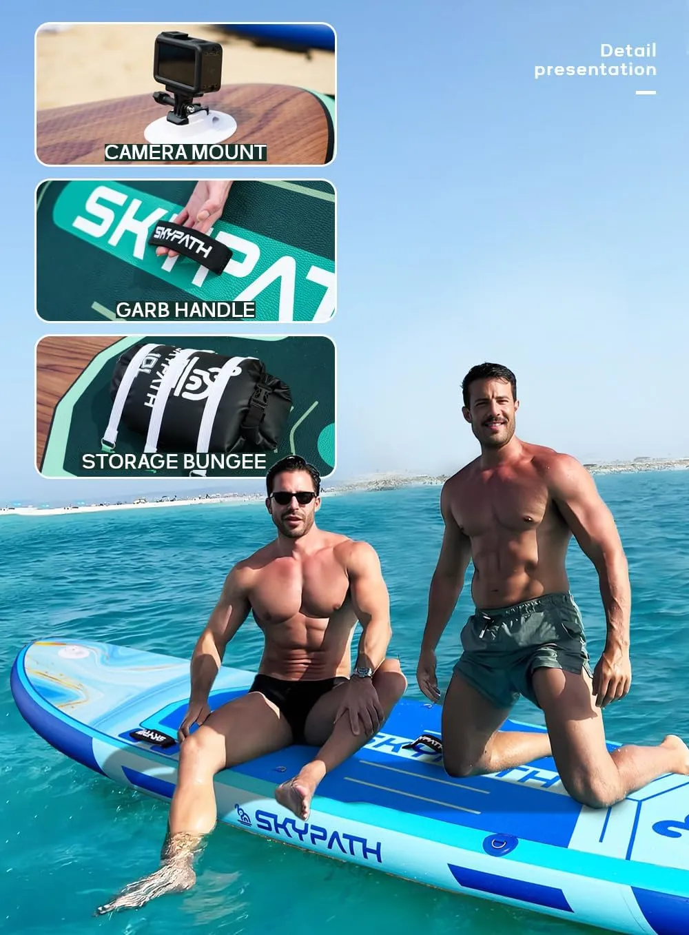 Inflatable Stand Up Paddle Board,10'6''*32''/11'*34'' Ultra-Light SUP Board,Blow Up Paddle Board, Wide Stable Family Board for Youth & Adults of All Skill Levels with Full Set of SUP Board Accessories