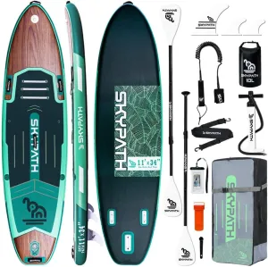 Inflatable Stand Up Paddle Board,10'6''*32''/11'*34'' Ultra-Light SUP Board,Blow Up Paddle Board, Wide Stable Family Board for Youth & Adults of All Skill Levels with Full Set of SUP Board Accessories