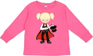 inktastic Magician Girl, Blonde Hair, Magic Wand, Toddler Long Sleeve T-Shirt