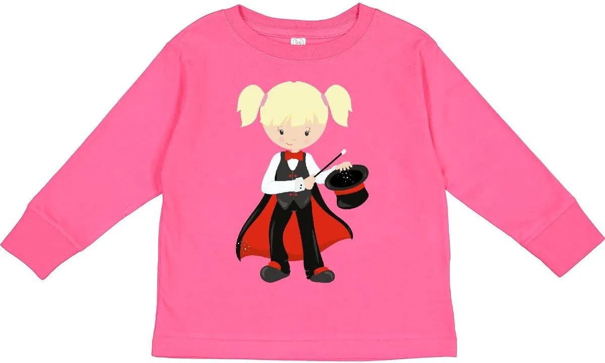 inktastic Magician Girl, Blonde Hair, Magic Wand, Toddler Long Sleeve T-Shirt