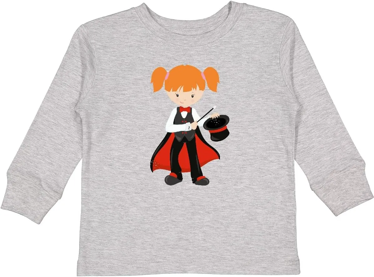 inktastic Magician Girl, Orange Hair, Magic Wand, Toddler Long Sleeve T-Shirt