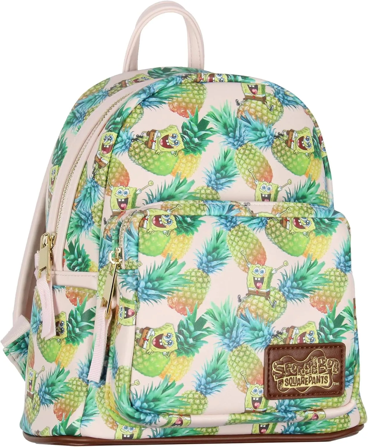 INTIMO Nickelodeon SpongeBob SquarePants Cartoon Pineapple Tossed Print Mini Backpack