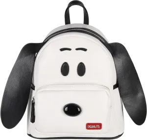 INTIMO Peanuts Classic Comic Character Face Snoopy Zippered Mini Small Backpack Bag