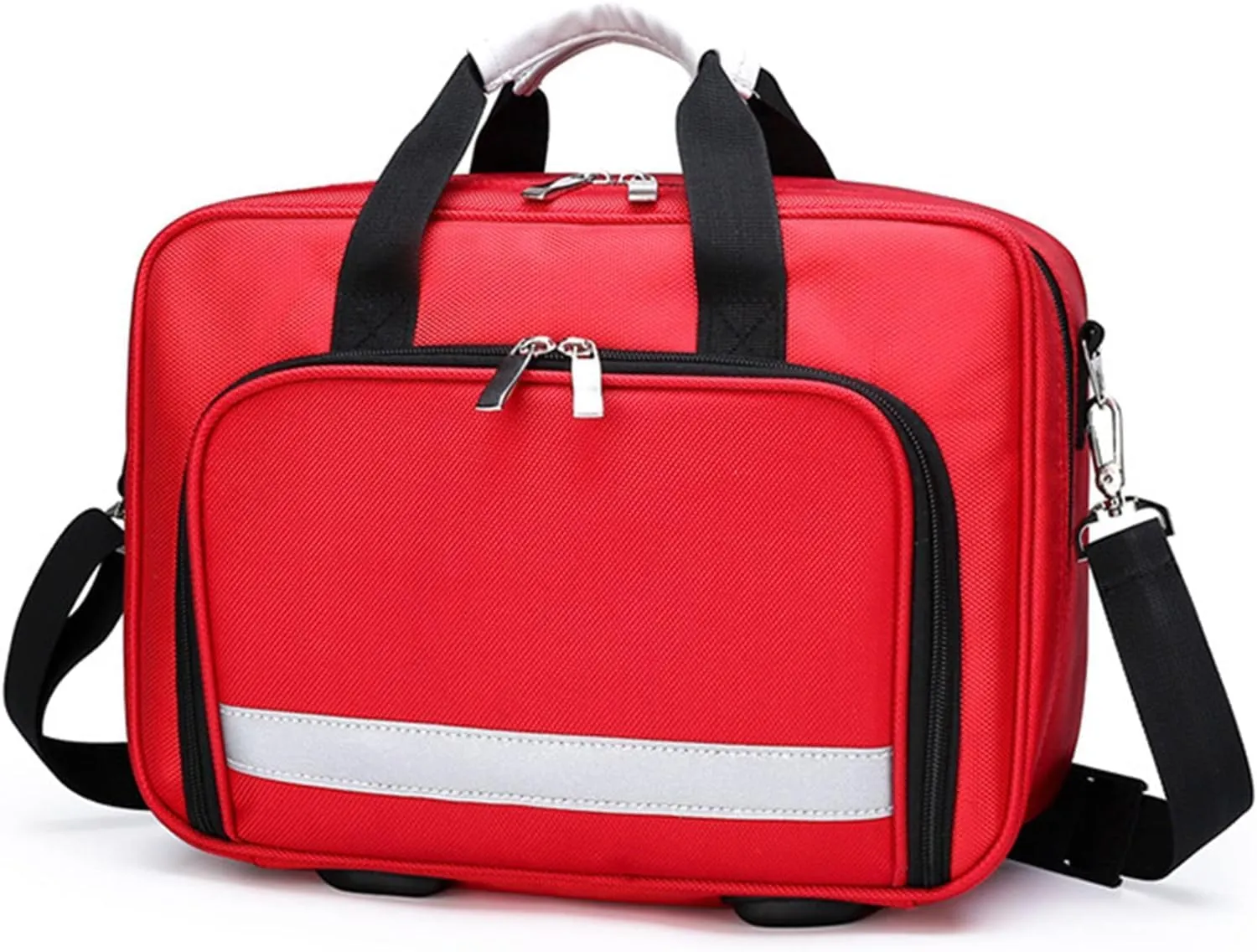 IOCCIOBB Professional Empty First Responder Bag Emergency Shoulder Bag Empty, Trauma First Aid Kits Storage Bag (Bag Only)(Red)