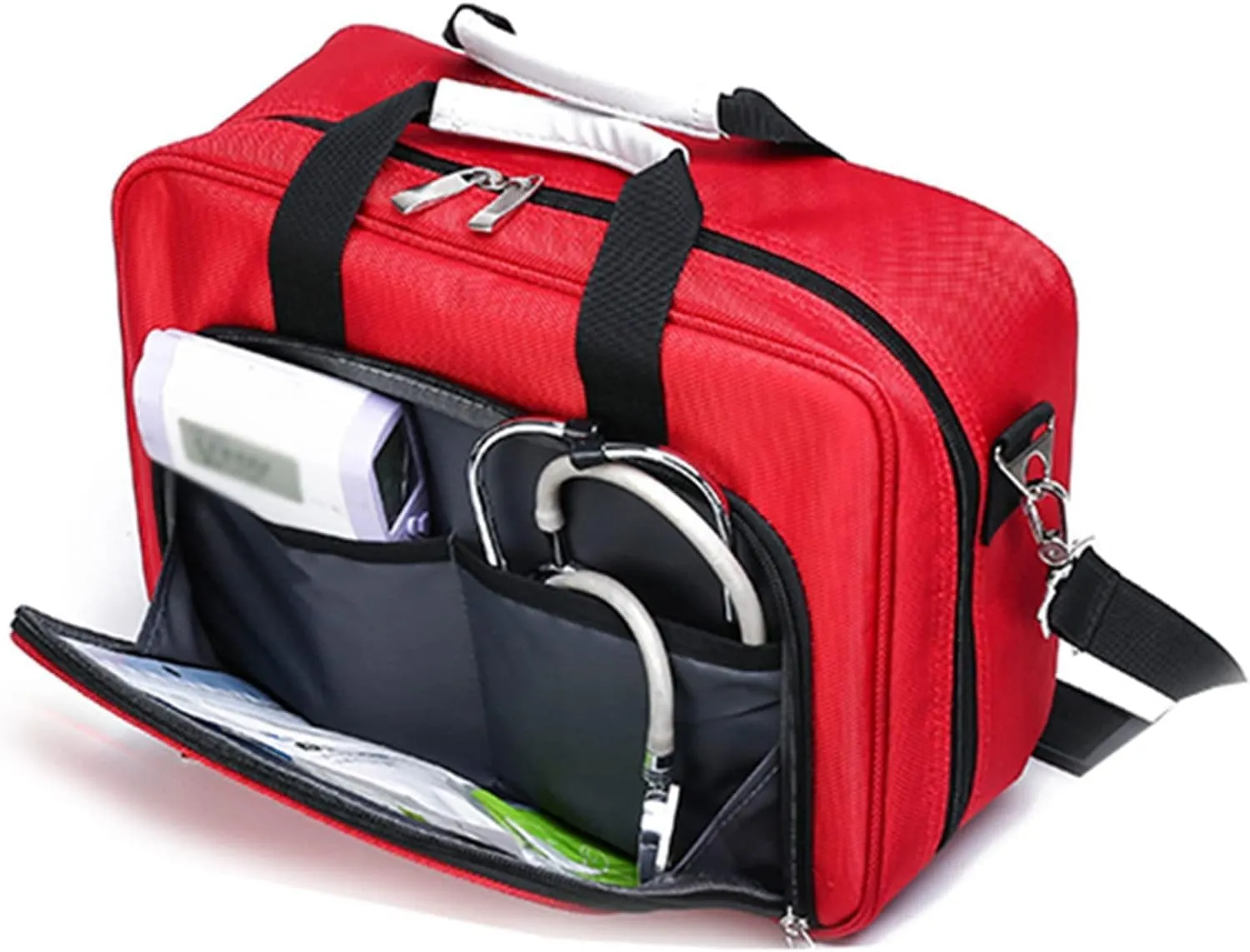 IOCCIOBB Trauma First Aid Kits Storage Bag,Emergency Shoulder Bag Empty, First Responder Bag with Handle for Home (Bag Only)(Navy Blue)