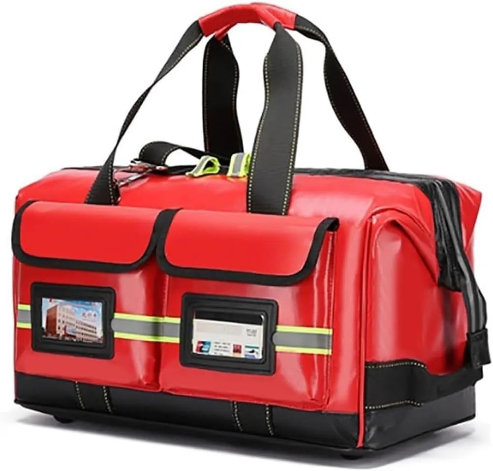 IOCCIOBB Waterproof Emergency Medical Survival Kit, Professional First Responder Bag, Medicine Storage Bag, for EMS, Home Health(Red,31 * 18 * 19cm)