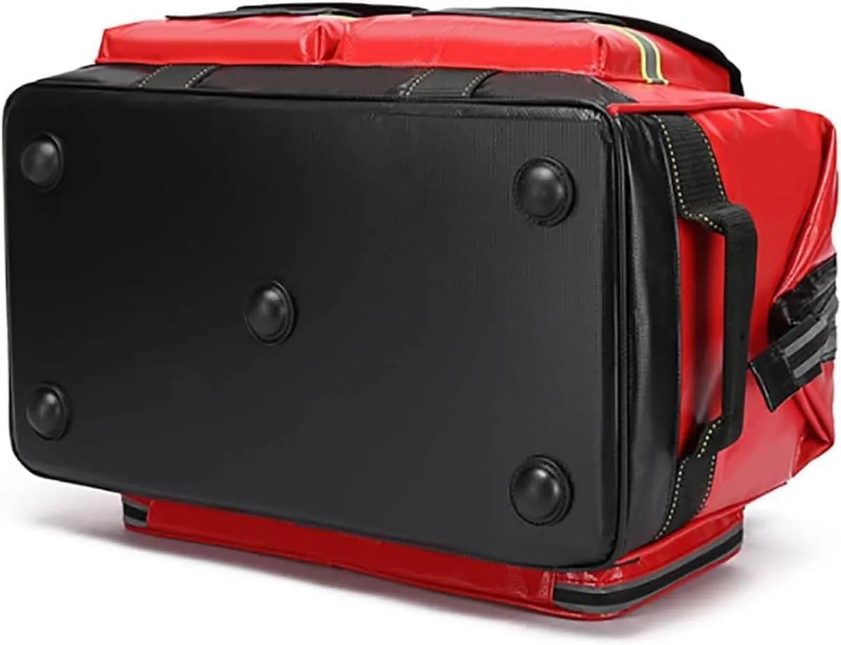 IOCCIOBB Waterproof Emergency Medical Survival Kit, Professional First Responder Bag, Medicine Storage Bag, for EMS, Home Health(Red,31 * 18 * 19cm)