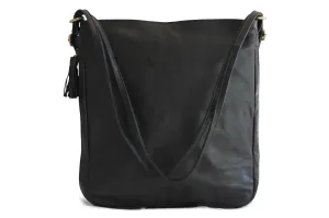 ISABEL LEATHER BACKPACK IN BLACK