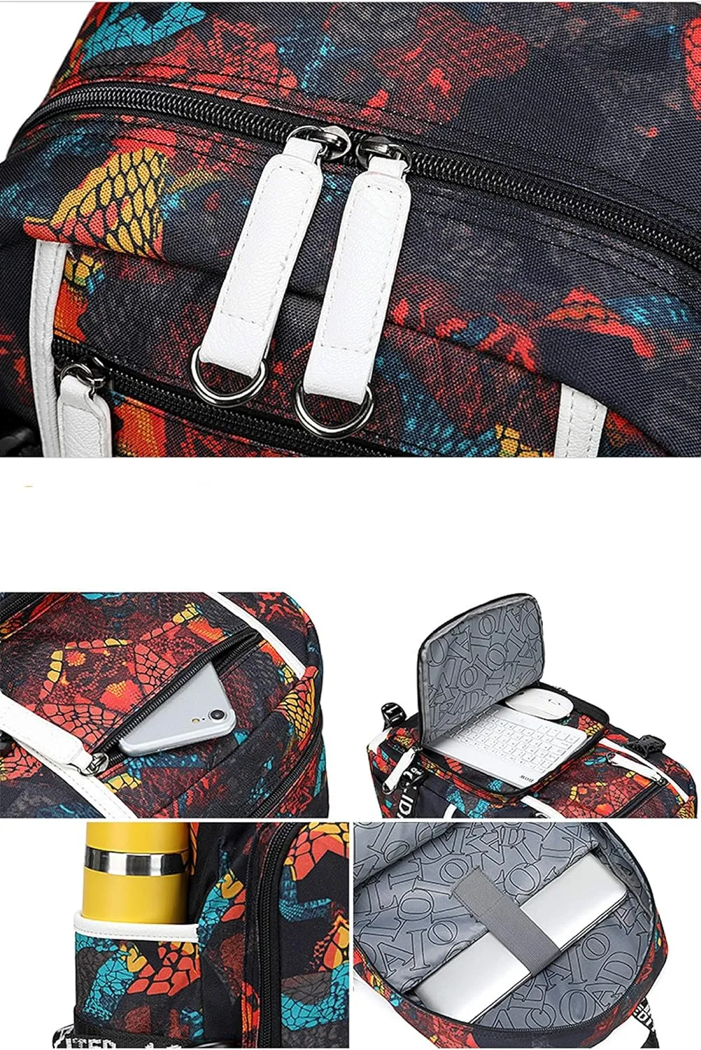 ISaikoy Anime Anya Forger Backpack Shoulder Bag Bookbag School Bag Laptop Bag Daypack 12