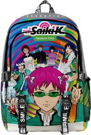 ISaikoy Anime The Disastrous Life of Saiki K Backpack Daypack Laptop Bag 3D Printing School Bag Bookbag 2