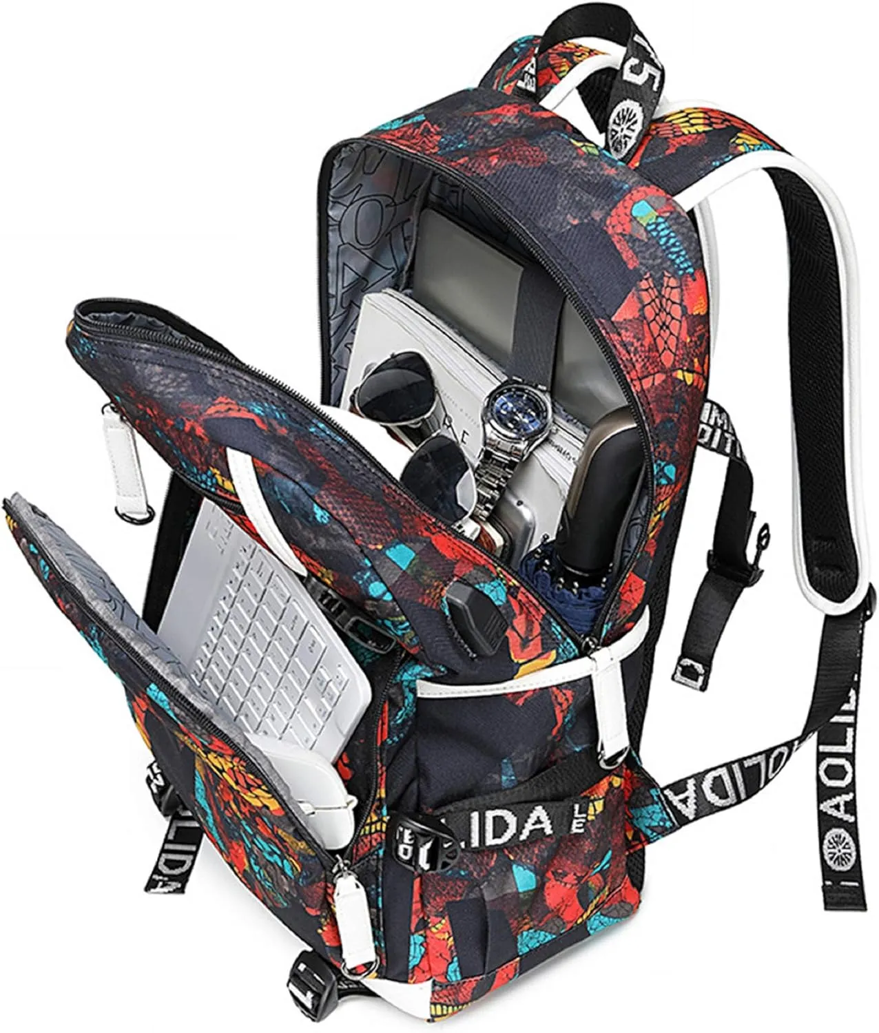 ISaikoy Cute Canvas Casual Backpack Shoulder Bag Bookbag School Bag Laptop Bag Daypack 3