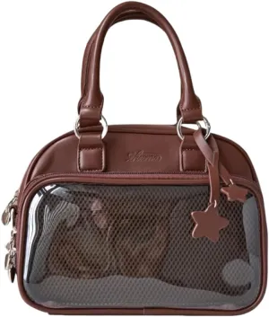 Ita Bag Ita Backpack with Insert Big Capacity Single Shoulder Bag Crossbody Bag Y2k Handbag Commuter Bag (Brown)