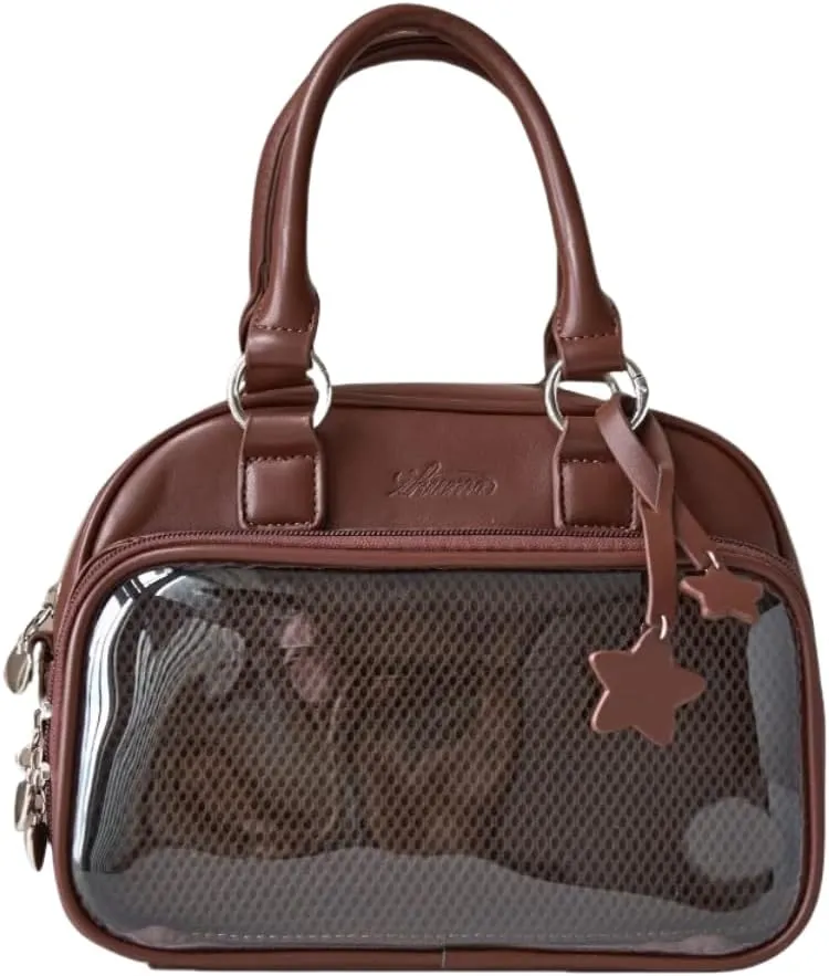 Ita Bag Ita Backpack with Insert Big Capacity Single Shoulder Bag Crossbody Bag Y2k Handbag Commuter Bag (Brown)