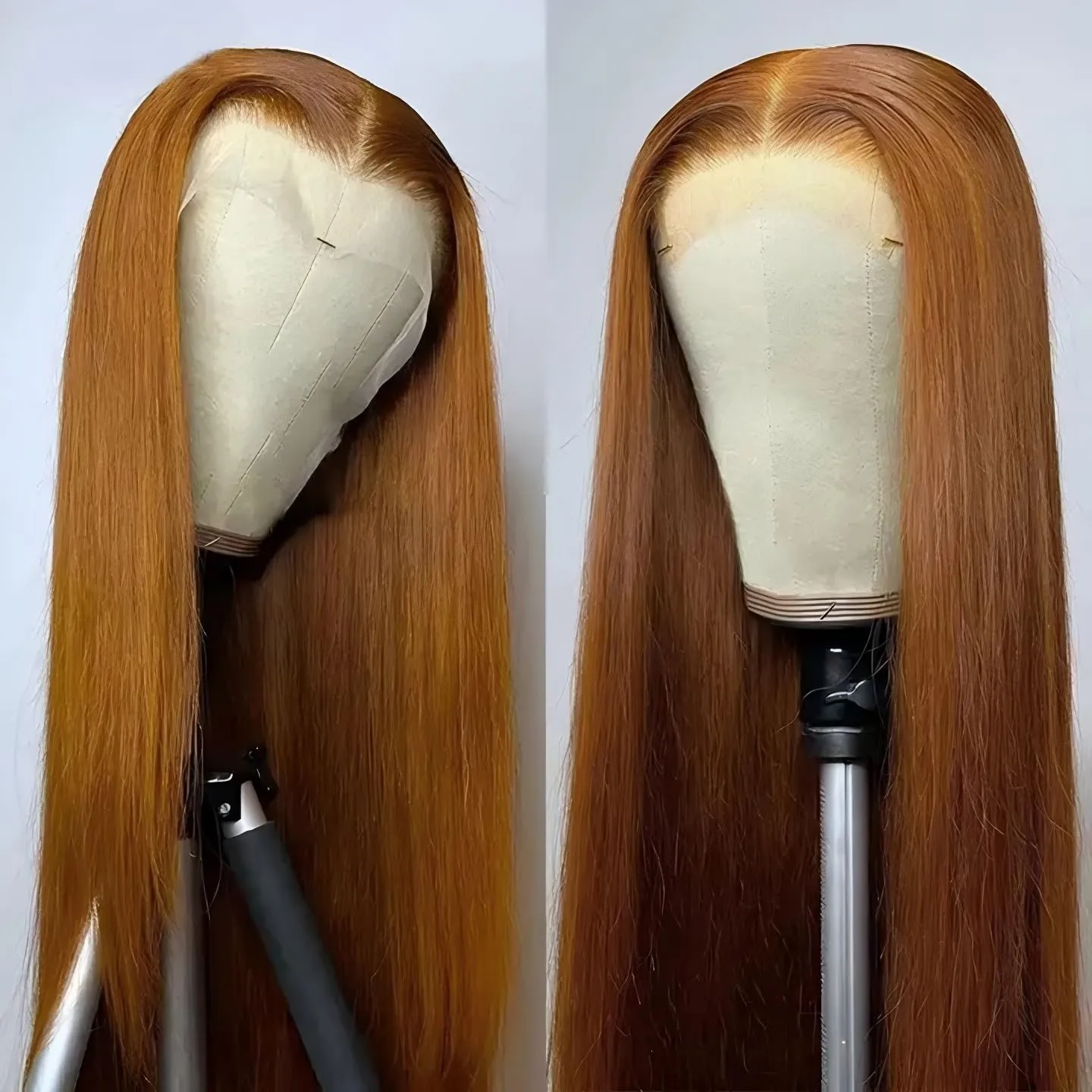 ITODAY 30 Inch Ginger Blonde Straight 13x4 HD Lace Front Wig Human Hair, Pre Plucked with Baby Hair