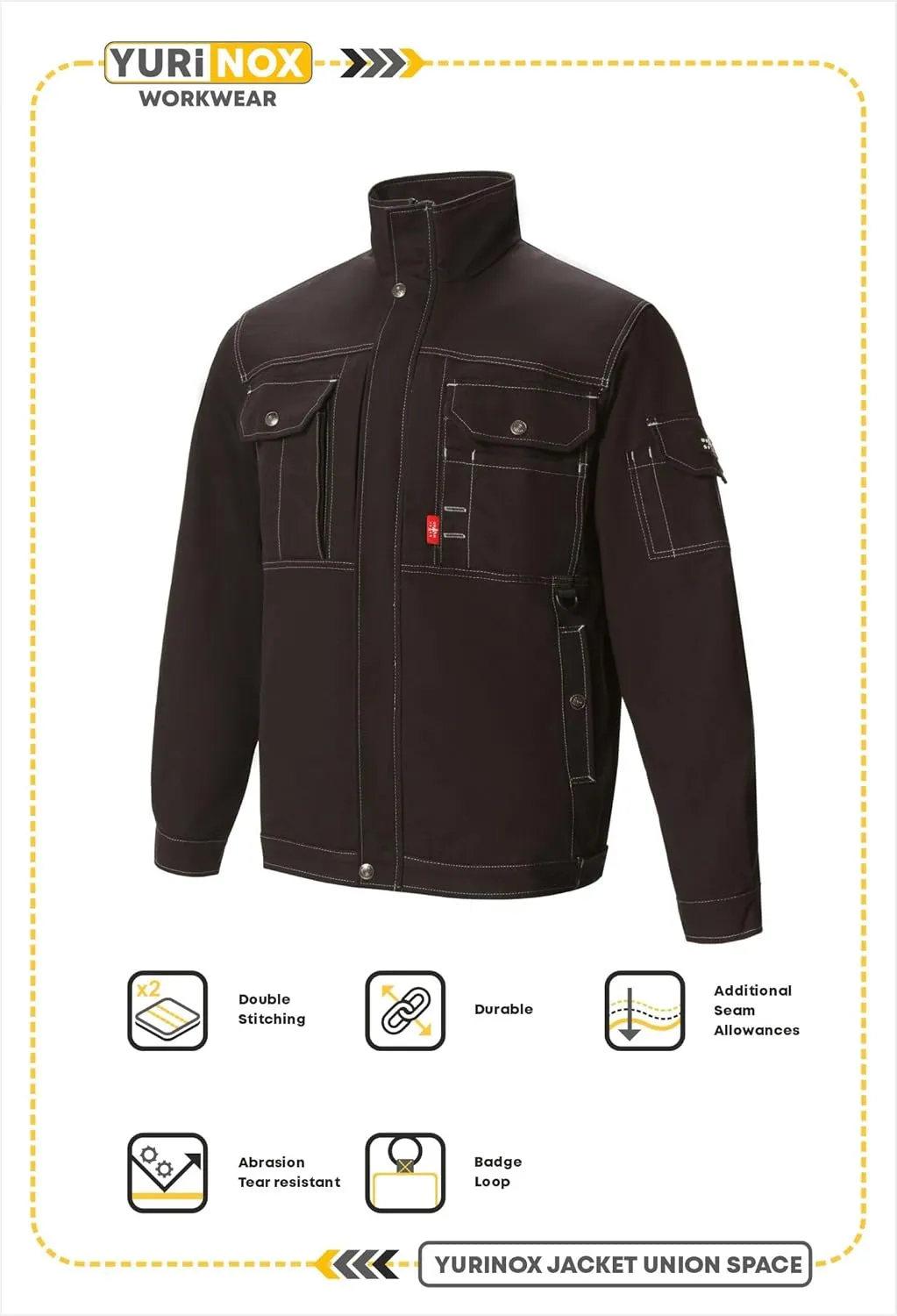 Jacket Unionspace - Double-Stitched - Abrasion Resistant - Moisture Wicking - Tear Resistant - Ventilated