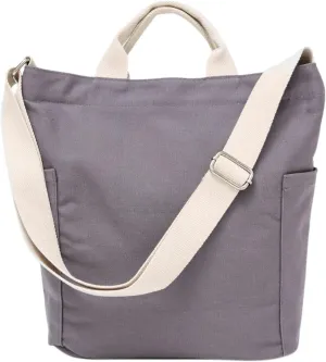 Jeelow Canvas Tote HandBag Crossbody Shoulder Bag With Zipper For Men & Women