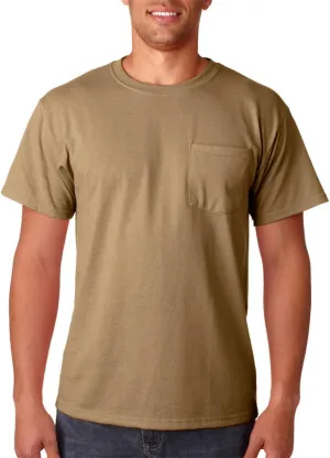 Jerzees Men's Heavyweight Chest Pocket T-Shirt, XXX-Large, Khaki