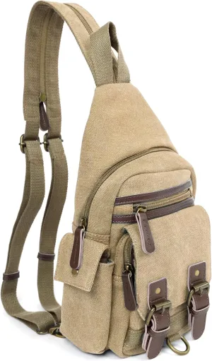 JESSIE & JAMES Shasta Canvas Concealed Carry Sling Bag for Men Women, Convertible Backpack Purse