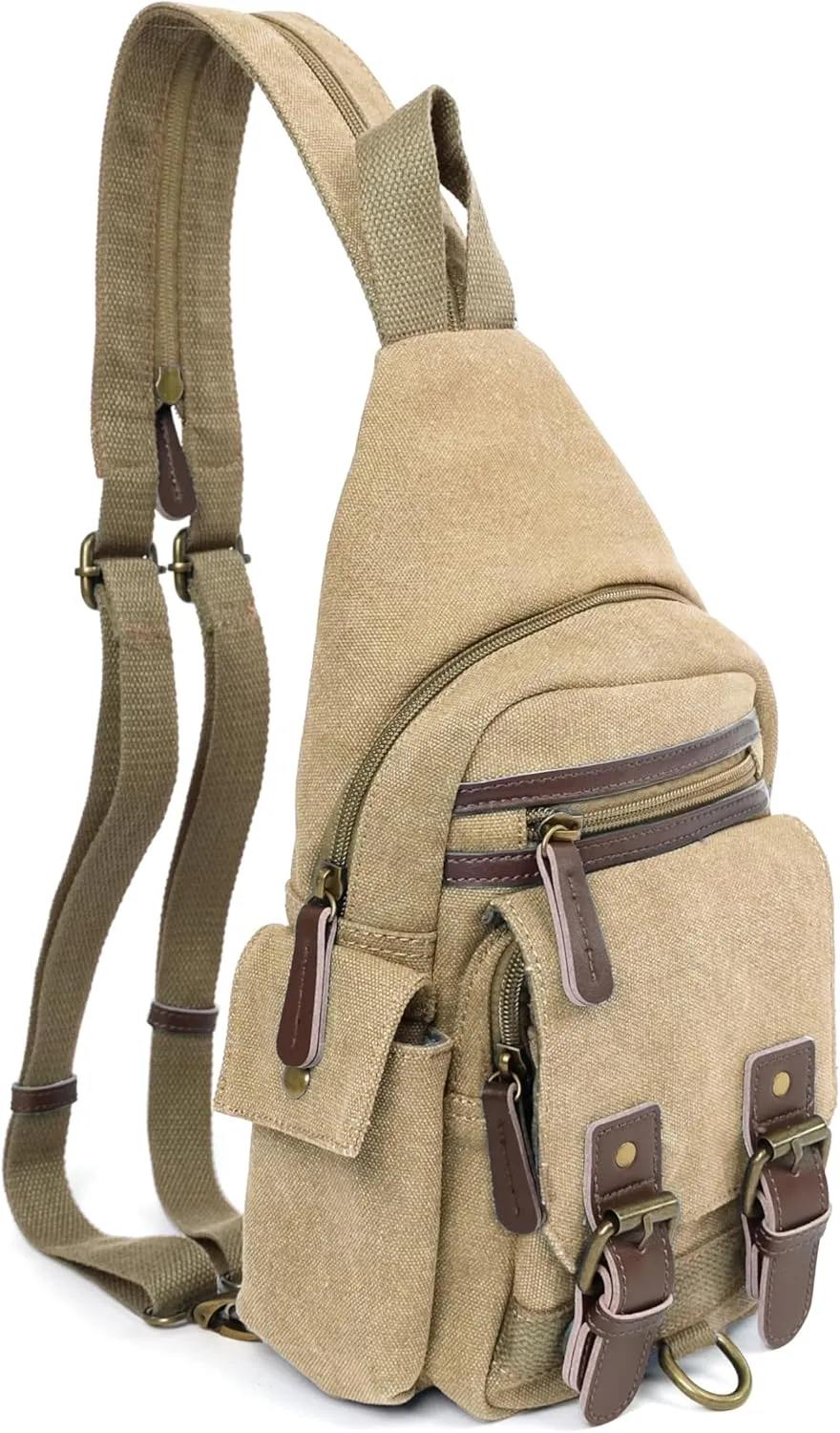 JESSIE & JAMES Shasta Canvas Concealed Carry Sling Bag for Men Women, Convertible Backpack Purse