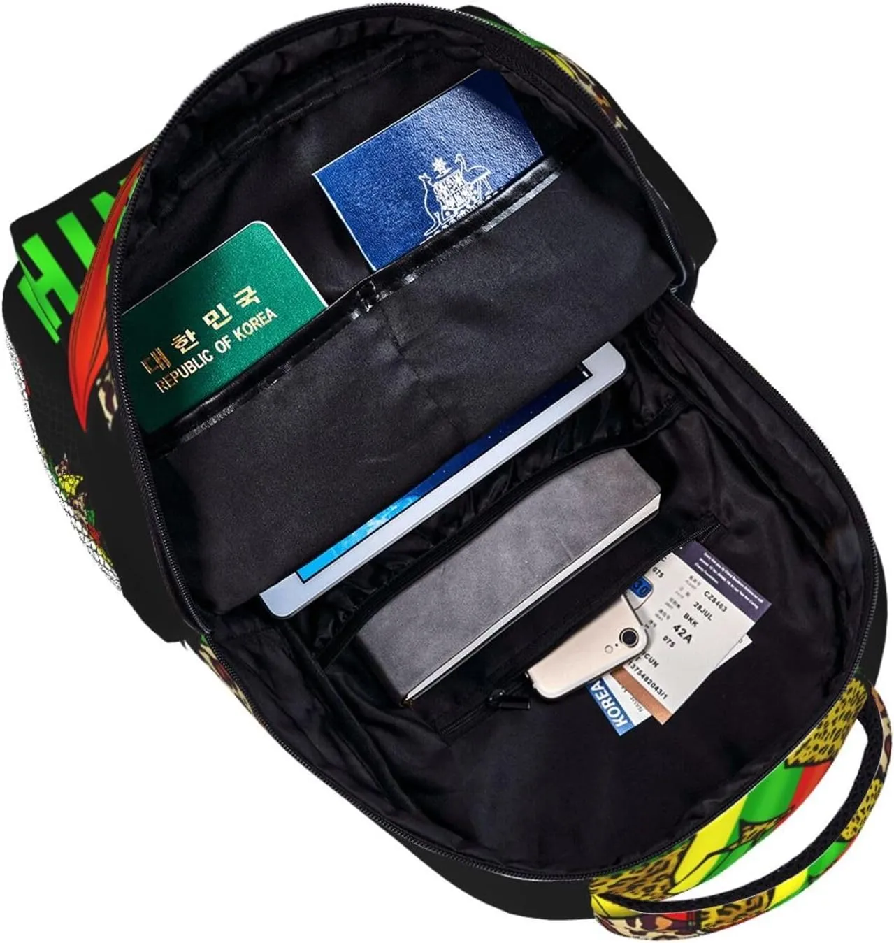 Juneteenth Black History Month Sunflower Fist Backpack Lightweight Laptop Backpack Casual Daypack Travel Double Shoulder Bag For Women Men