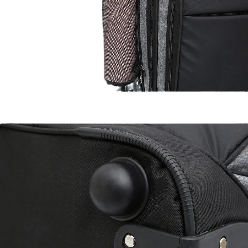 Junior High School Student Trolley Bag Large Capacity Large Wheel Trolley Case Backpack