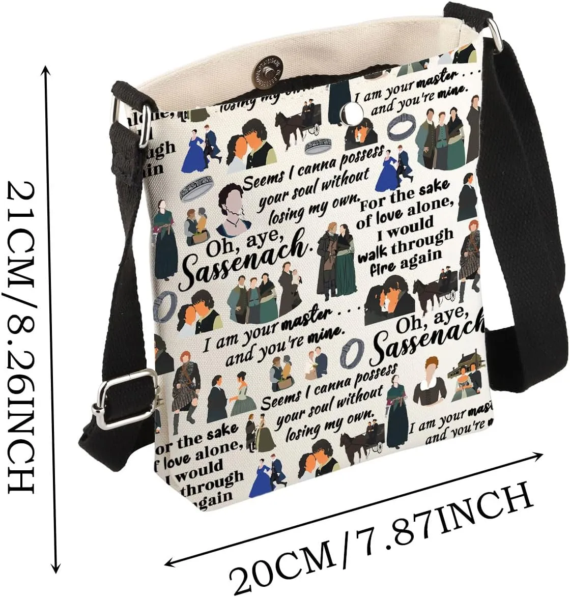 JYTAPP Lover Gift Outlander Cosmetic Makeup Bag Scottish Highlands Pounch Gift Dragonfly Outlander Cosmetic Bag (Crossbody Bag)
