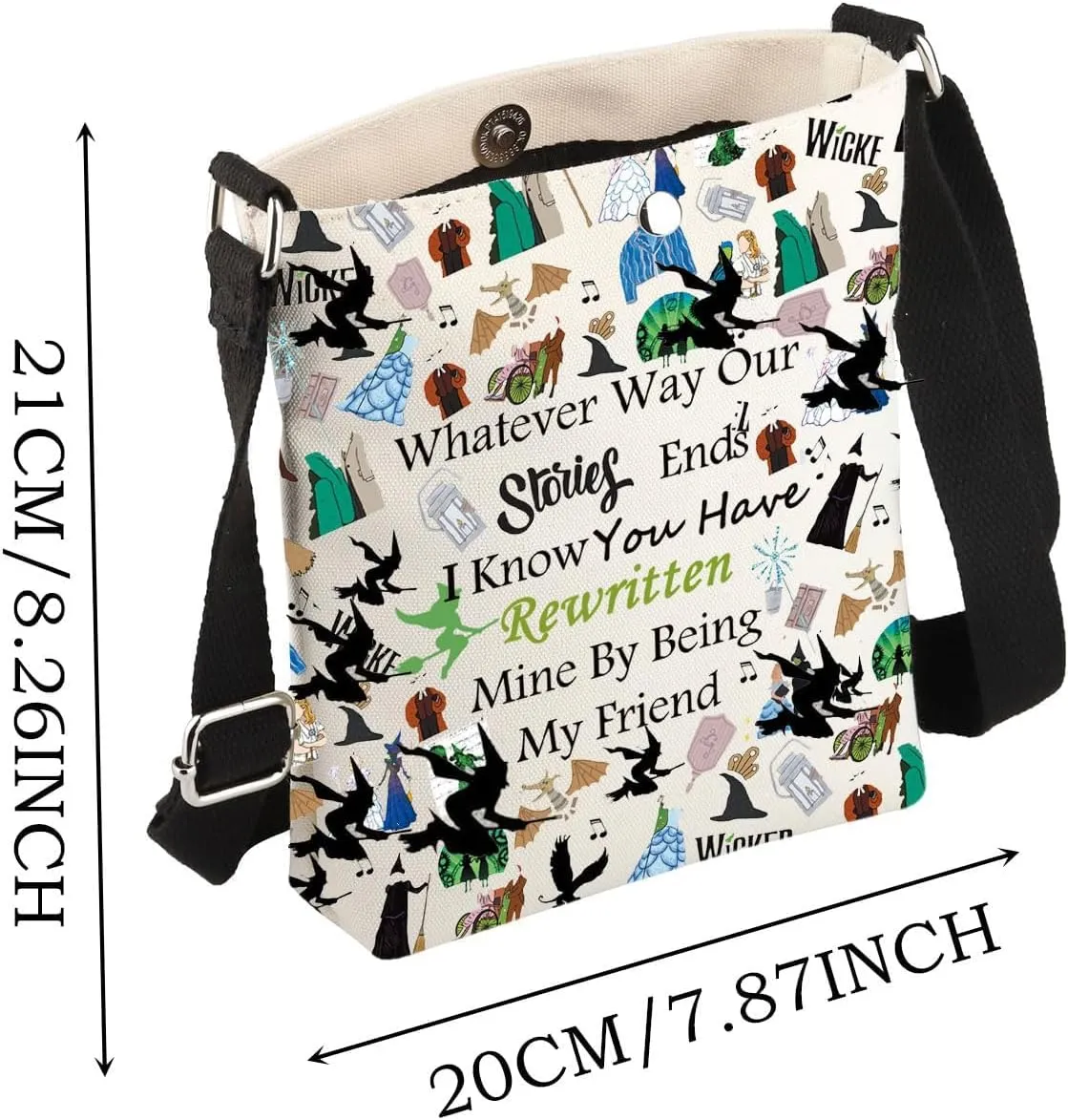 JYTAPP Musical Cosmetic Makeup Bag Witch Villains Fans Merchandise Zipper Pouch Gift Musical Gift (Crossbody Bag)