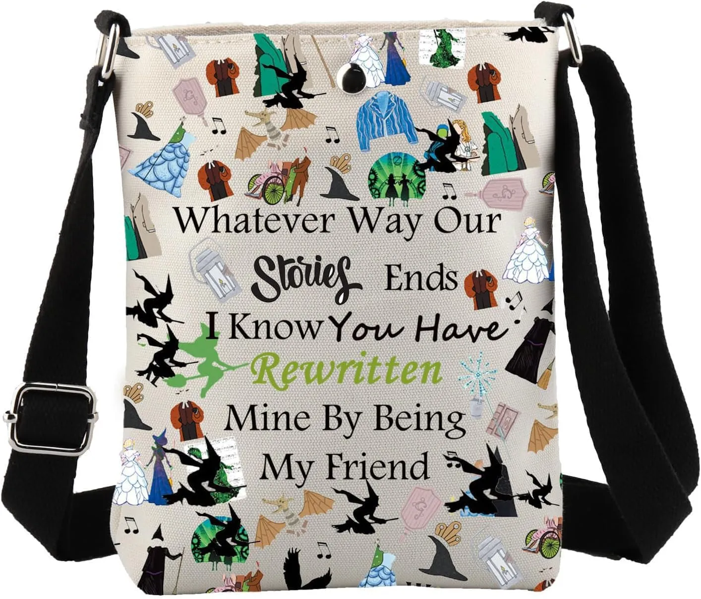 JYTAPP Musical Cosmetic Makeup Bag Witch Villains Fans Merchandise Zipper Pouch Gift Musical Gift (Crossbody Bag)
