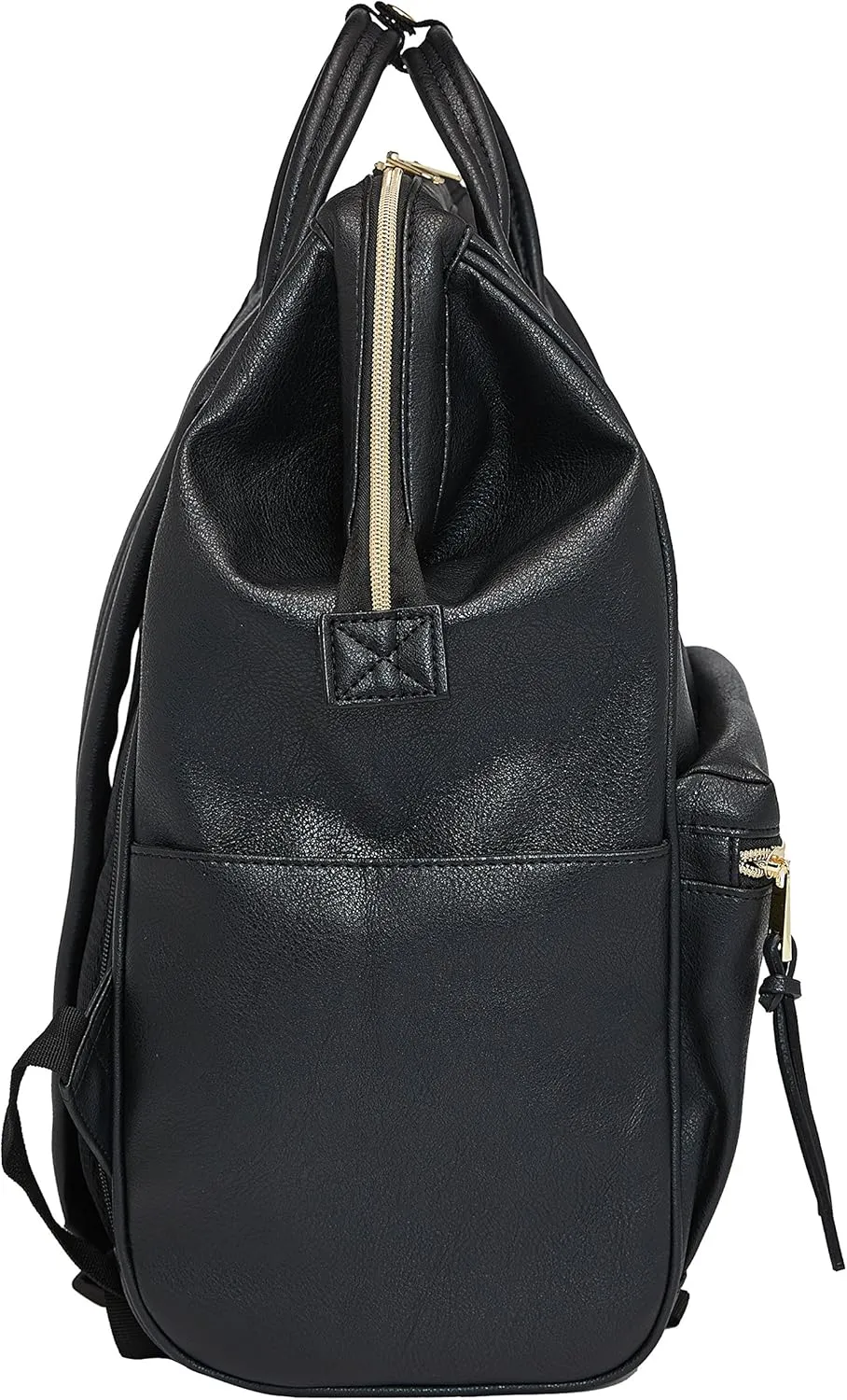 Kah&Kee Leather Backpack for Women and Men 15-inch Laptop Bag | Teacher Professional, Diaper Bag Backpack, Ideal for Work, School, Nurse, College & Travel (Black, Medium)