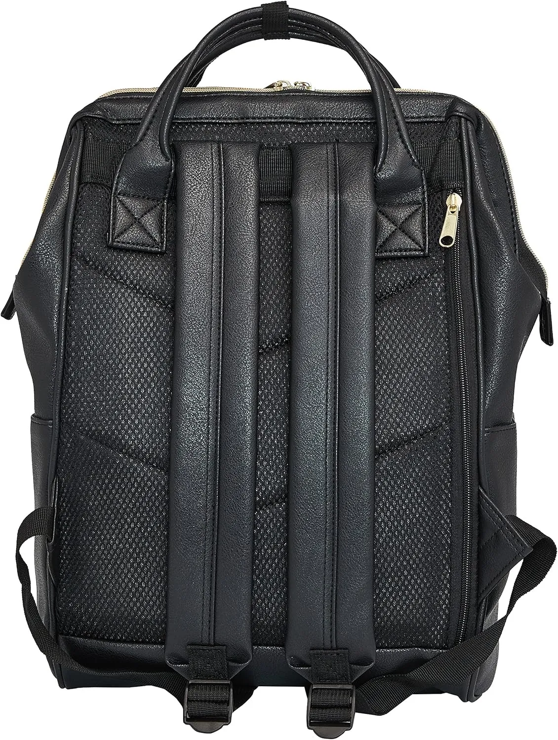 Kah&Kee Leather Backpack for Women and Men 15-inch Laptop Bag | Teacher Professional, Diaper Bag Backpack, Ideal for Work, School, Nurse, College & Travel (Black, Medium)