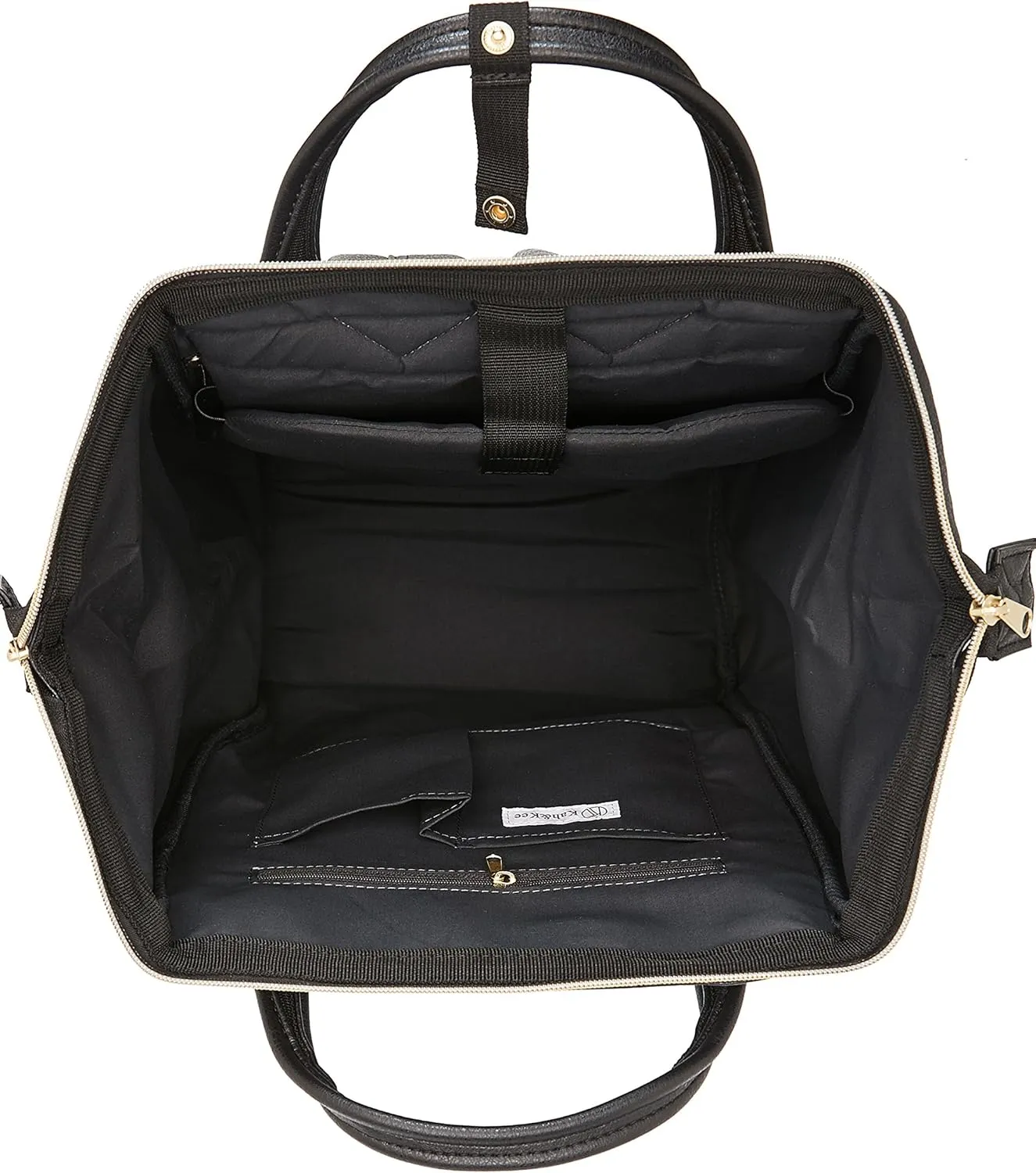 Kah&Kee Leather Backpack for Women and Men 15-inch Laptop Bag | Teacher Professional, Diaper Bag Backpack, Ideal for Work, School, Nurse, College & Travel (Black, Medium)