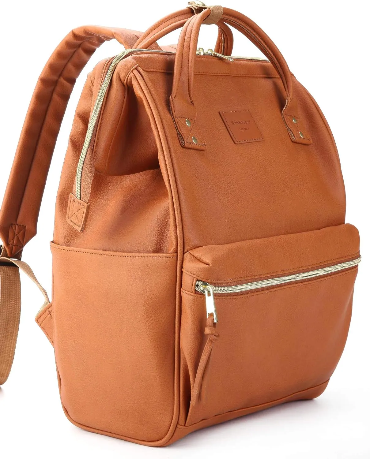 Kah&Kee Leather Backpack for Women and Men 15-inch Laptop Bag | Teacher Professional, Diaper Bag Backpack, Ideal for Work, School, Nurse, College & Travel