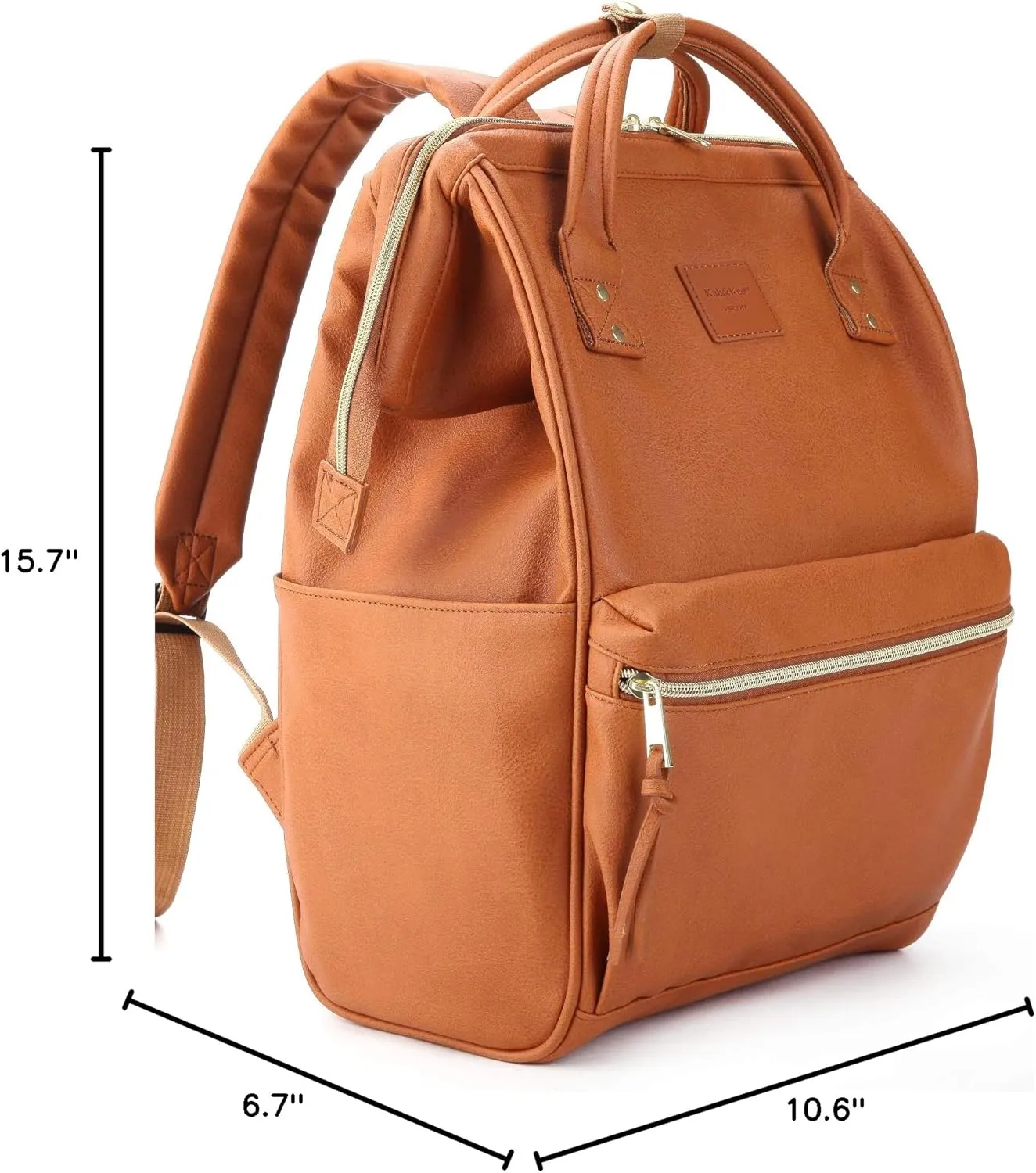 Kah&Kee Leather Backpack for Women and Men 15-inch Laptop Bag | Teacher Professional, Diaper Bag Backpack, Ideal for Work, School, Nurse, College & Travel