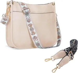 Kamo Crossbody Bags for Women Trendy Fashion Shoulder Bag Hobo Handbags Guitar Strap Purse with 2 Straps