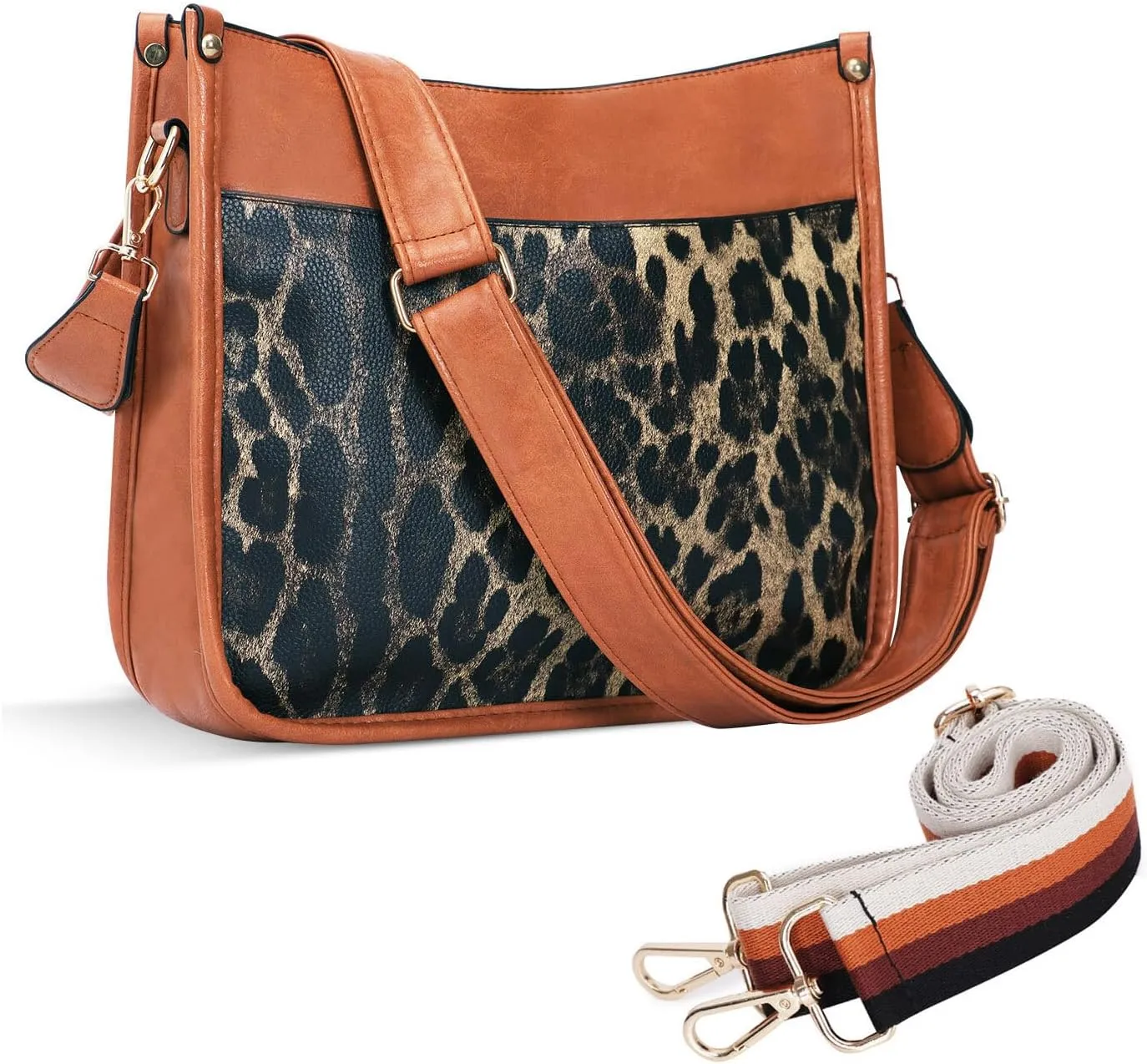 Kamo Crossbody Bags for Women Trendy Fashion Shoulder Bag Hobo Handbags Guitar Strap Purse with 2 Straps