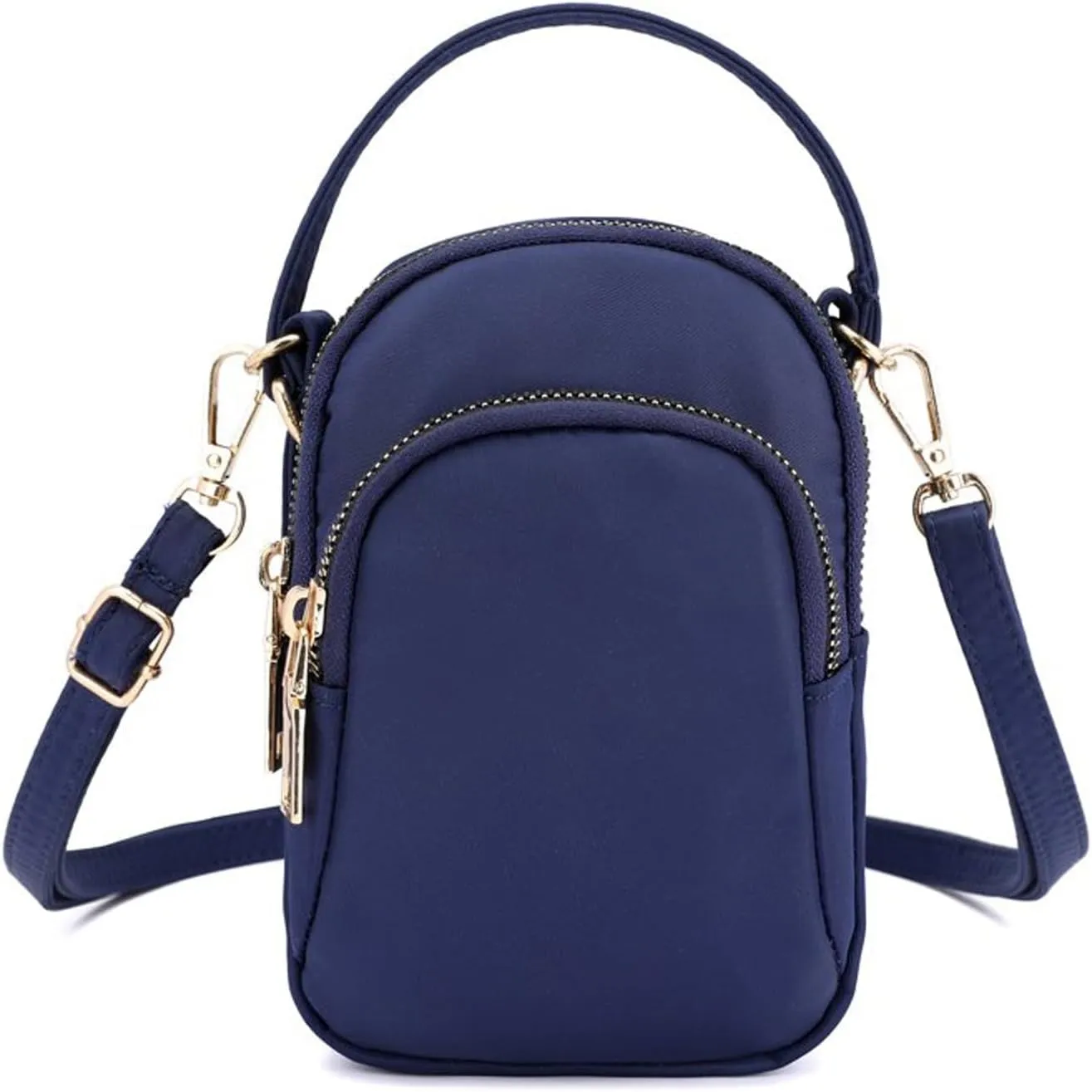 KARRESLY Small Crossbody Bag for Women Messenger Handbag Cell Phone Purses 3 Zipper Pockets Nylon Waterproof Shoulder Bag