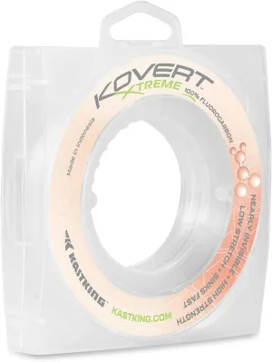 KastKing Kovert Xtreme 100% Fluorocarbon Fishing line, Fishing Leader, Extreme Clarity, Fast Sinking, Shock Resistant, Ultra-Low Visibility, High Abrasion Resistance, 25, 50, 200 YD Spools Available