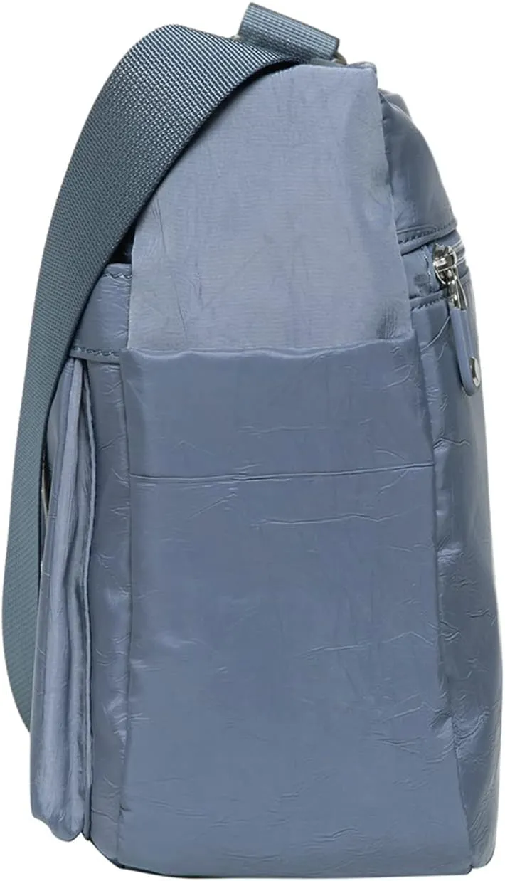 KAUKKO Women Crossbody Bag Handbag Lightweight Shoulder Purse Nylon Multi Pocket Crossbody Bag Ladies Travel Handbag