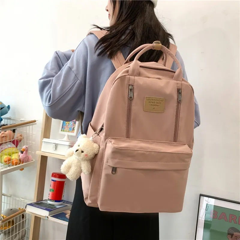 Kawaii Double Zipper Teenager Girls Backpack
